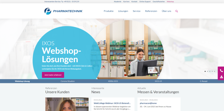 Website Pharmatechnik