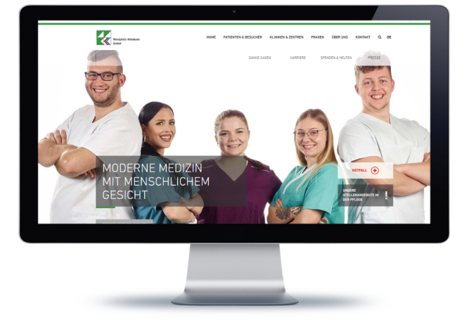 Kundenbeispiel in TYPO3 by iMi digital - Westfalz-Kliniken