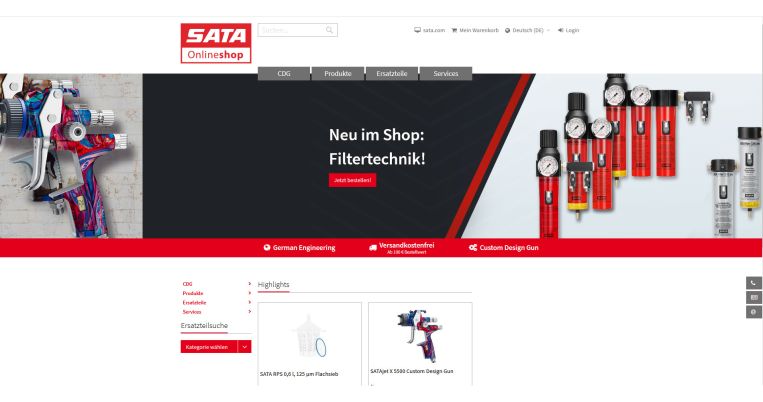 Onlineshop SATA