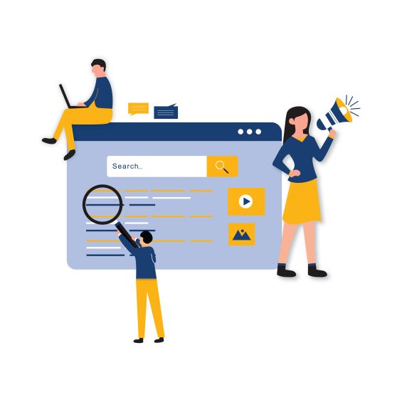 Verschiedene Aspekte und zentrale Themen im Suchmaschinenmarketing, wie das präzise Erreichen von Zielgruppen, die Optimierung von Kampagnen und die Analyse von Ergebnissen.